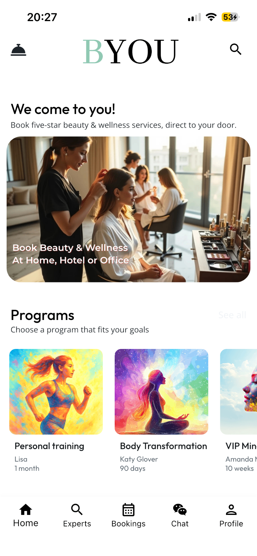 BYOU app - Pay only when you need it